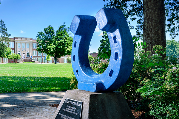 MTSU blue horse shoe